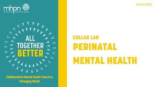 Perinatal Mental Health COLLAB LAB [upl. by Eltsyrhc172]