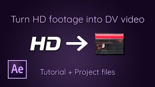 After Effects Tutorial  Turn Your Footage Into Interlaced DV Video Project Files Included [upl. by Ittocs715]