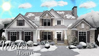 Bloxburg Winter Home House Build Roblox Realistic Home [upl. by Minica670]