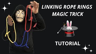 LINKING ROPE RINGS MAGIC TRICK TUTORIAL magic tricks viral trending viralvideo tutorial [upl. by Perlis]