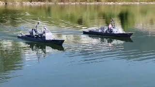 Arkmodel 196 Arleigh Burke Destroyer DDG92 and Ticonderoga Cruiser CG70 Sail Together [upl. by Mavis460]