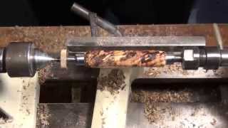 pen from cross grained spalted wood [upl. by Anahcar361]