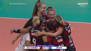 SESC FLAMENGO X BARUERI  SUPERLIGA FEMININA 2324 ❤❤❤AMO VÔLEI🏐🏐🏐 [upl. by Rtoip995]