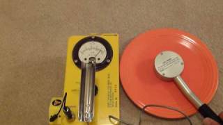 Geiger Counter Measuring Vintage Radioactive Red Fiestaware Dinner Plate [upl. by Emilia]