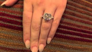 5 carat Asscher and trillion 3 stone cz ring 455 [upl. by Haleelahk]