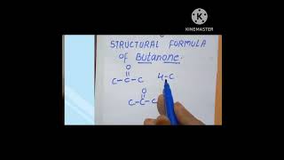 how to draw structural formula of butanone science1parveenansari [upl. by Aicilihp]