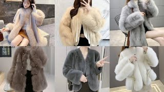 beautiful trending fur wale coats ke design new collection for girls in 2024 [upl. by Eihs]