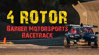 HOT LAP POV 4 ROTOR Turbo Sequential RX7 Barber Motorsports Racetrack Wicked LOUD [upl. by Nussbaum47]