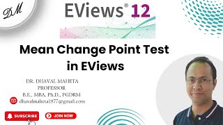 37 Mean Change Point Test in EViews  Dr Dhaval Maheta [upl. by Tresa]