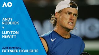 Andy Roddick v Lleyton Hewitt Extended Highlights  Australian Open 2005 Semifinal [upl. by Declan]