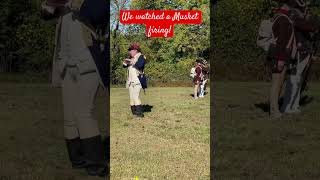 We watched a musket firing muskets homeschoolday homeschool colonial [upl. by Buff]