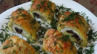 Рулеты Картошка в картошке с мясом и грибами [upl. by Rodolph]