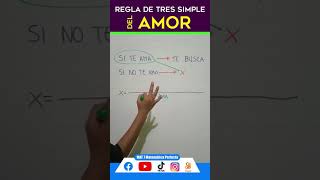 REGLA DE TRES SIMPLE del Amor short [upl. by Franny]