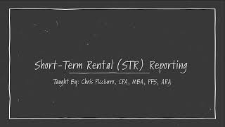 Unlock Tax Savings with Smart ShortTerm Rental Tax Reporting Strategies [upl. by Coulson]