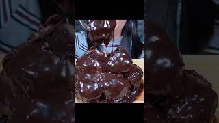 MUKBANG ASMR shorts CHOCOLATE CAKE PROFITEROLE 먹방 Eating Sounds [upl. by Genvieve]