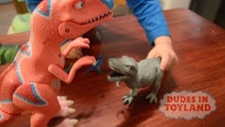 Dinosaur toys fighting and falling by Dudes in Toyland [upl. by Icyac]