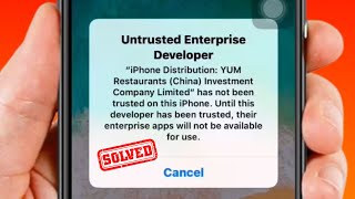 Untrusted Enterprise Developer iPhone iOS 16  How to Fix Untrusted Enterprise Developer on iPhone [upl. by Yate]