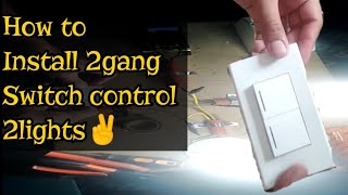 How to install 2 gang switch tagalog basic house wiring [upl. by Nimra125]