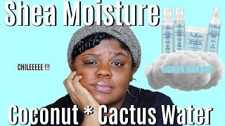 New Shea Moisture Coconut amp Cactus Water  Demo  Review  Lighter Than Air Volume Hmmmm [upl. by German]