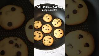 Galletas con 3 INGREDIENTES en la SARTÉN en 10 minutos 🍪 postresfaciles [upl. by Aidnis763]