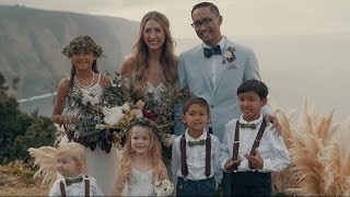 An Intimate Colorful Cliffside Hawaiian Wedding  Martha Stewart Weddings [upl. by Faus353]