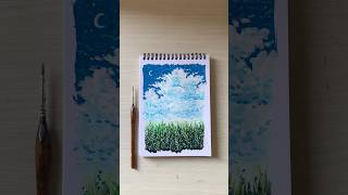 Painting sky blue use acrylic [upl. by Qerat521]