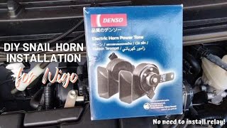 VLOG 11  DIY Snail Horn Installation for Wigo No need to install relay • Bahitee Vlogs [upl. by Allenotna750]