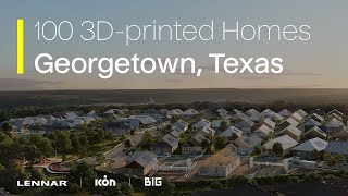 100 Home 3Dprinted Community By ICON  Lennar  Codesigned by BIG [upl. by Nahta]