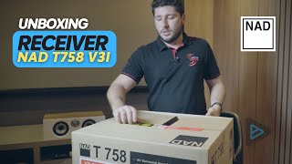 Unboxing Receiver NAD T 758 v3i High End  Dolby Atmos  BluOS  DIRAC  Home Theater [upl. by Ahsimrac]