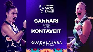 Anett Kontaveit vs Maria Sakkari  2021 WTA Finals Semifinal  WTA Match Highlights [upl. by Waterman]