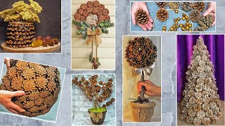 7 ideas what to do with pine cones pine cones crafts pine cones decor from pine cones [upl. by Cheffetz]