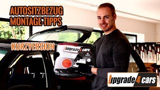 Auto Sitzbezug beziehen Anleitung Autoschonbezug montieren Tutorial KURZVERSION [upl. by Bosson]