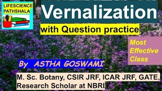 Vernalization in plants  TGT  PGT  GATE  GIC  Lt Grade Biology [upl. by Waverley]