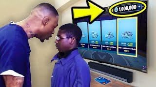 Kid STEALS DADS Credit Card To Buy VBucks fortnite [upl. by Nedra440]