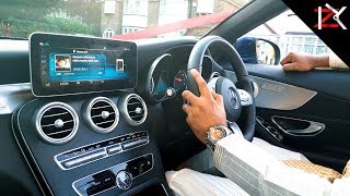 Inside MercedesBenz CClass C200 AMG Cabriolet 2019 Luxury Car  Quick Controls Guide [upl. by Nilak736]