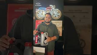 Royal Enfield 350cc Engine oil Motul vs Liquid Gun [upl. by Kcirde]