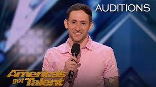 Samuel J Comroe Comedian With Tourette Syndrome Impresses Crowd  Americas Got Talent 2018 [upl. by Tuddor]