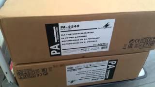 Unboxing  PA Power amplifier  Amplificatore di potenza PA 8Ohm 70V 100V  MONACOR PA2240 [upl. by Mahmoud149]