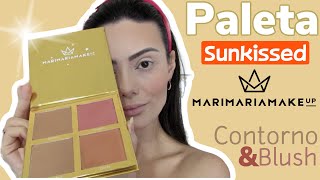 PALETA DE CONTORNO E BLUSH MARI MARIA MAKEUP  PALETA SUNKISSED  RESENHA [upl. by Enrichetta28]