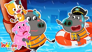 Our House is Flooding  Hurricane Safety Songs  Kids Songs amp Nursery Rhymes WolfooFamilySongs [upl. by Dranek]