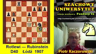 SzachyObrona Tarrascha nieśmiertelna partia Rubinsteina [upl. by Adas525]