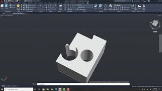 How to make holes in a 3d cube in AutoCAD 2021 [upl. by Renell]