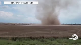 Landspout tornado spotted near Buckley Air Force Base [upl. by Merriott163]