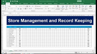 store management and record keeping in excel [upl. by Parhe49]