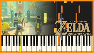 Tarrey Town Complete  The Legend of Zelda Breath of the Wild  Piano Cover  Sheet Music [upl. by Ayra]