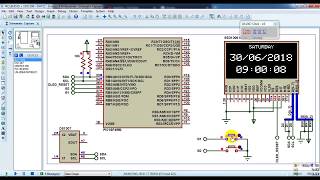 PIC18F4550 with DS1307 RTC and SSD1306 OLED display [upl. by Ahsenrad57]