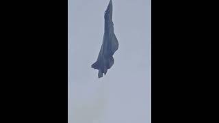 Russian Su57 fighter jet performing cobra maneuver in Zhuhai China [upl. by Hgieleak783]