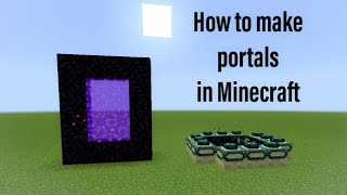 How to make portals in Minecraft  Nether and end portals  The Cube Game  1080p HD💥💥💥 [upl. by Nimaynib999]