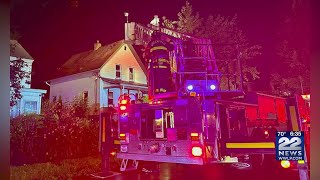 Crews put out attic fire on Maple Street in Greenfield [upl. by Brandais221]