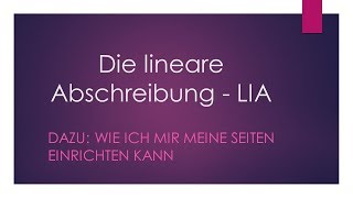 Excel Die lineare Abschreibung  LIA [upl. by Gottfried]